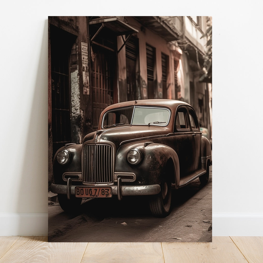 Historic Alleyways: The Classic Sentinel | Vintage Canvas Poster