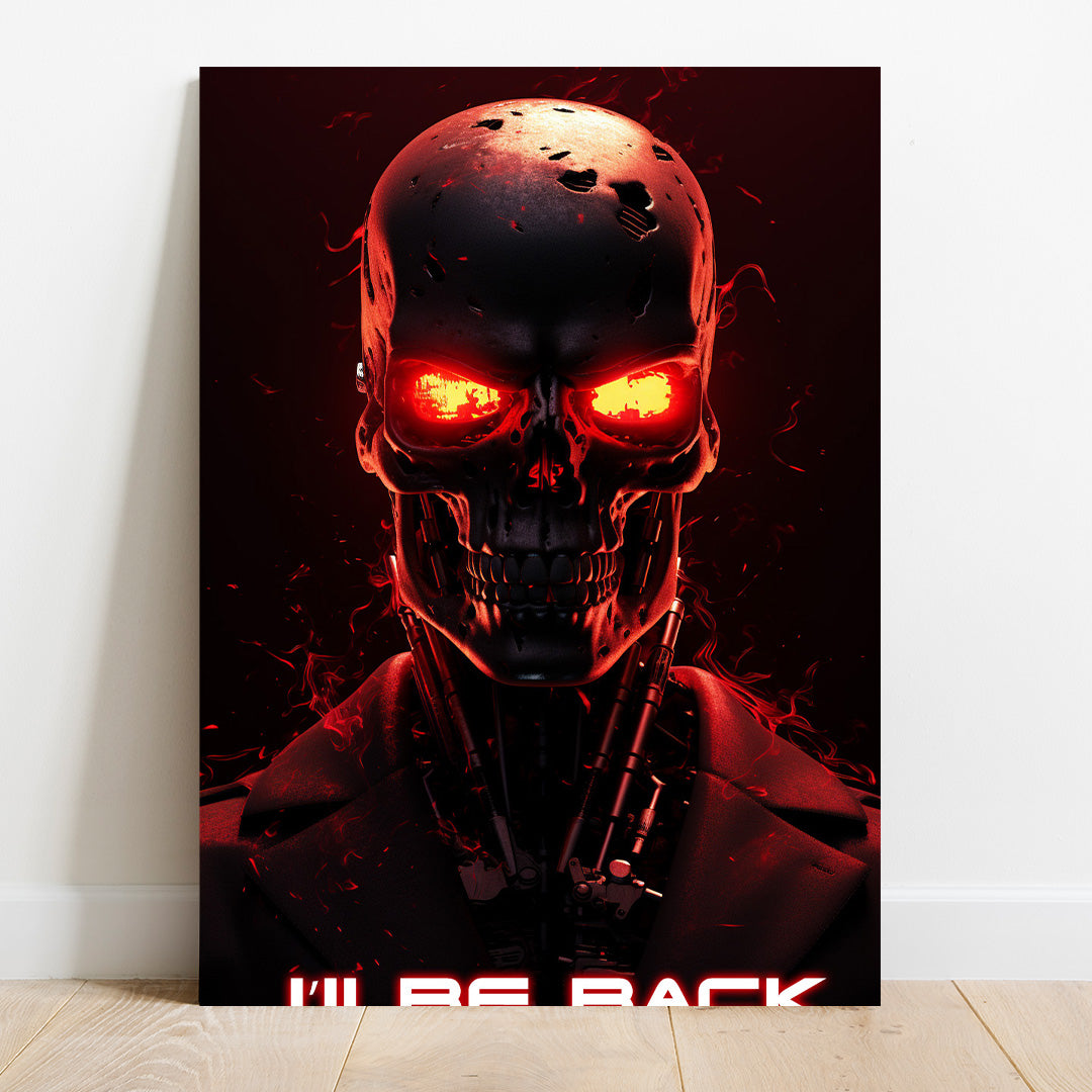 Fiery Gaze: The Terminator Ascendant | Movies & Shows Canvas Poster