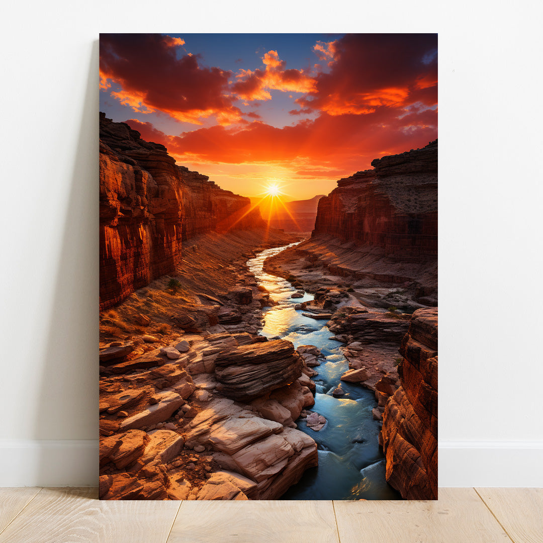 Canyon Glow at Sunset | Travel Canvas Poster