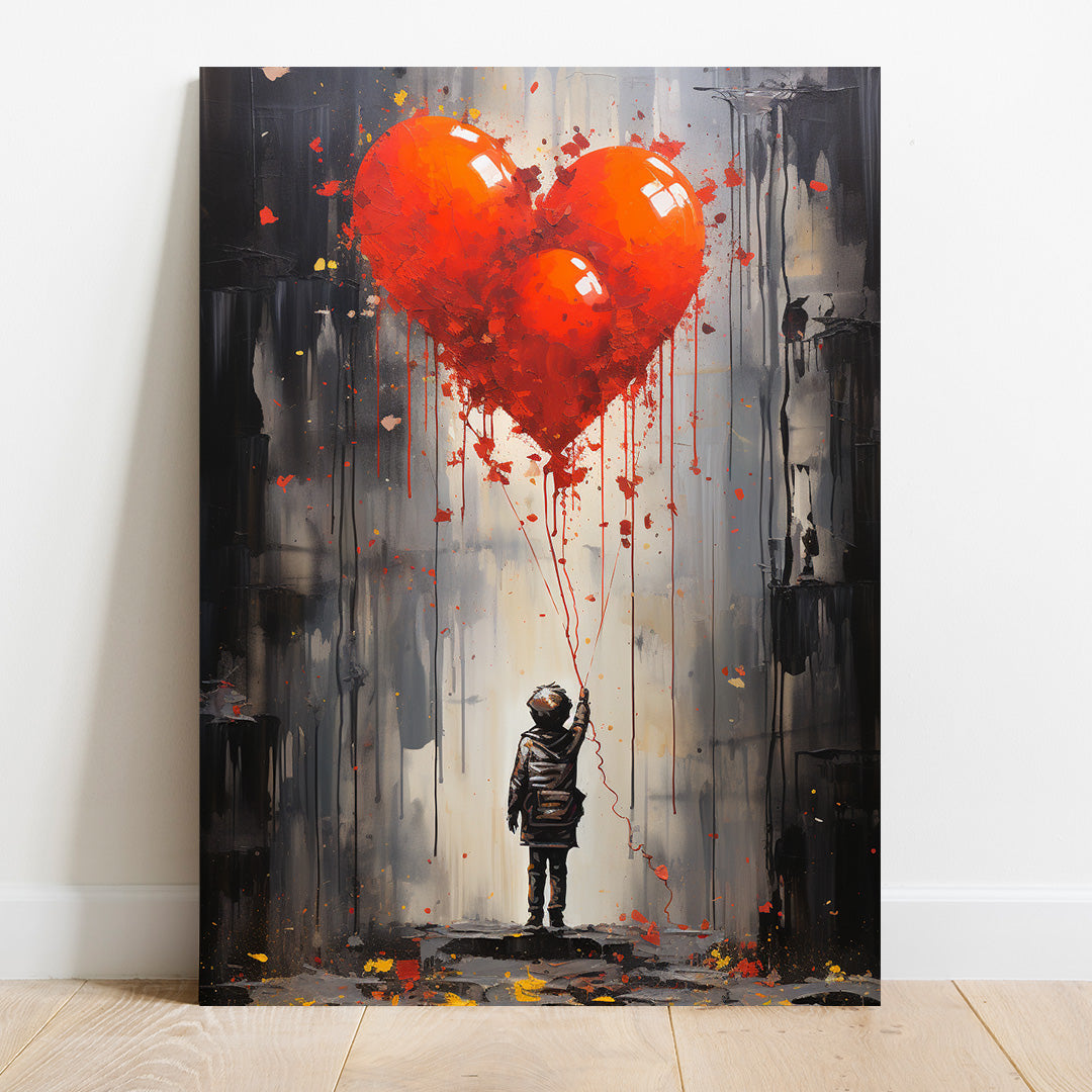 Heartstrings of the City - Banksy Style | Art Canvas Poster