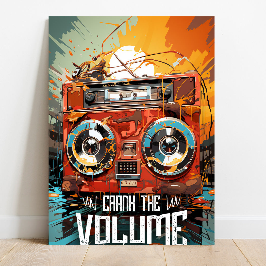 Retro Resonance: Urban Beat Symphony | Music Canvas Poster