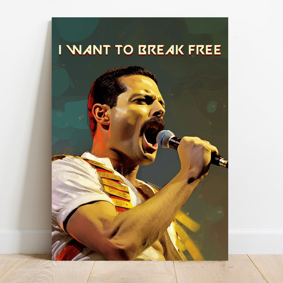 Freddie Mercury: Queen's Golden Voice | Music Canvas Poster