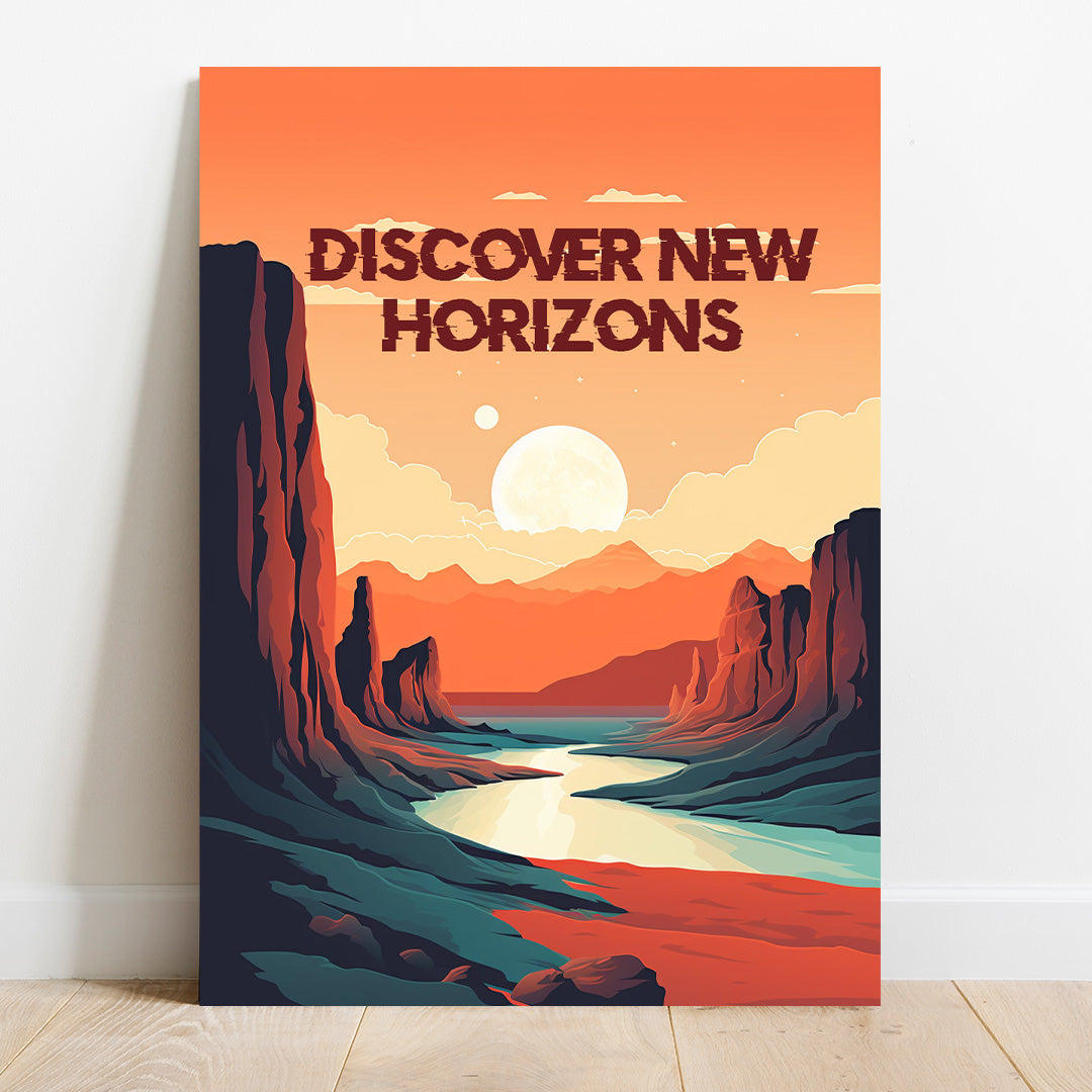 Desert Moonrise Odyssey | Travel Canvas Poster