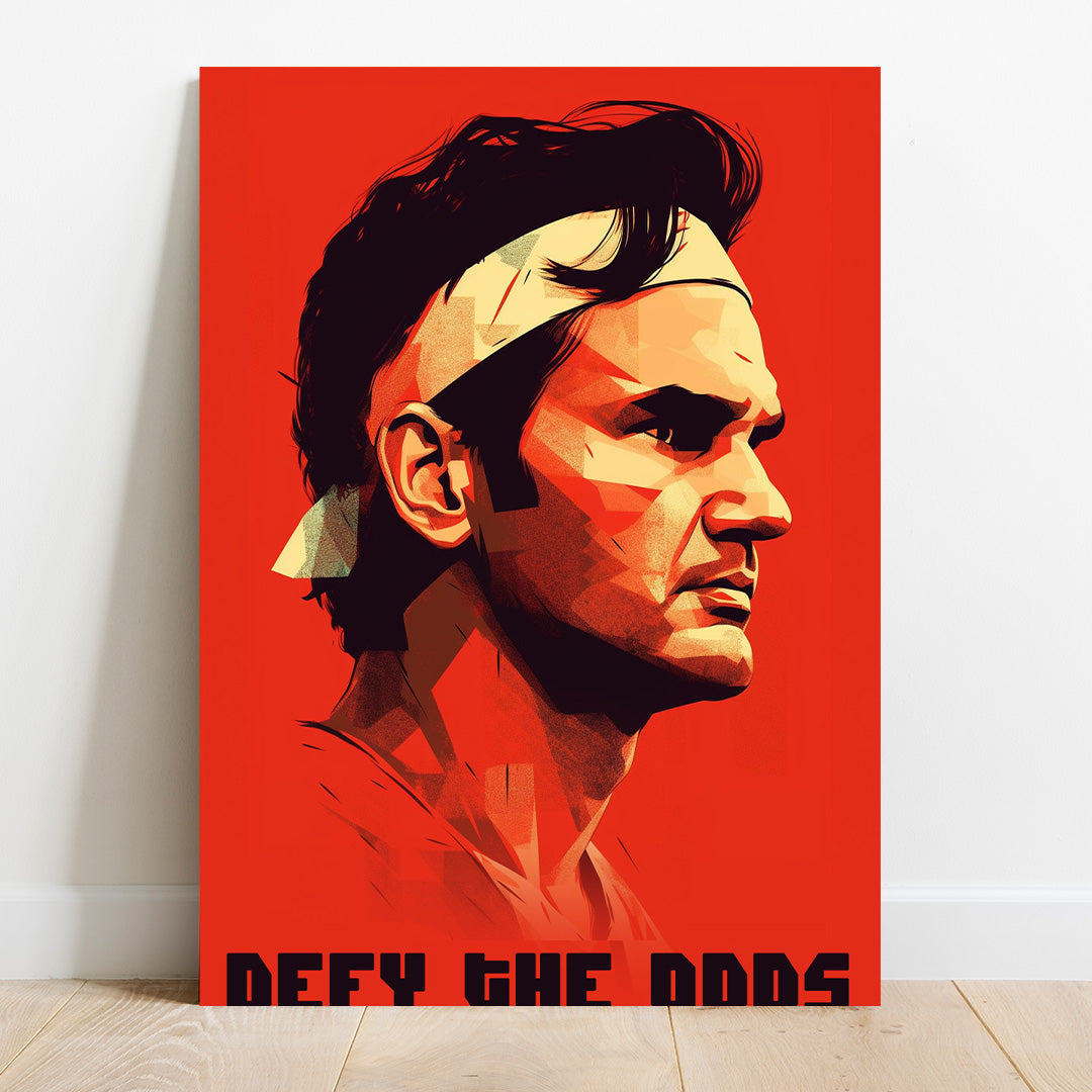 Roger Federer: Gaze of a Champion | Tennis Canvas Poster