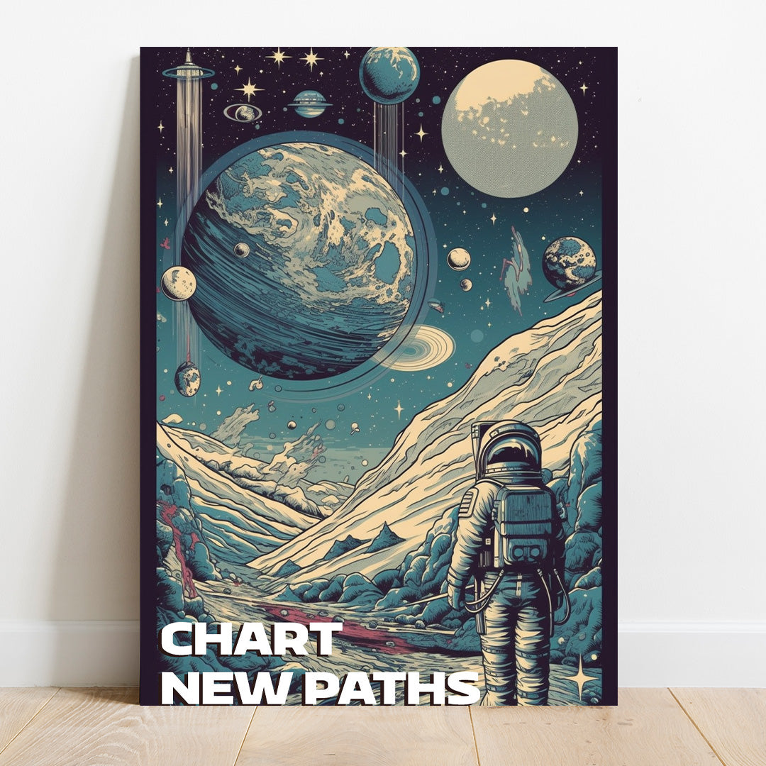 Stellar Odyssey: Cosmic Explorer | Space Canvas Poster