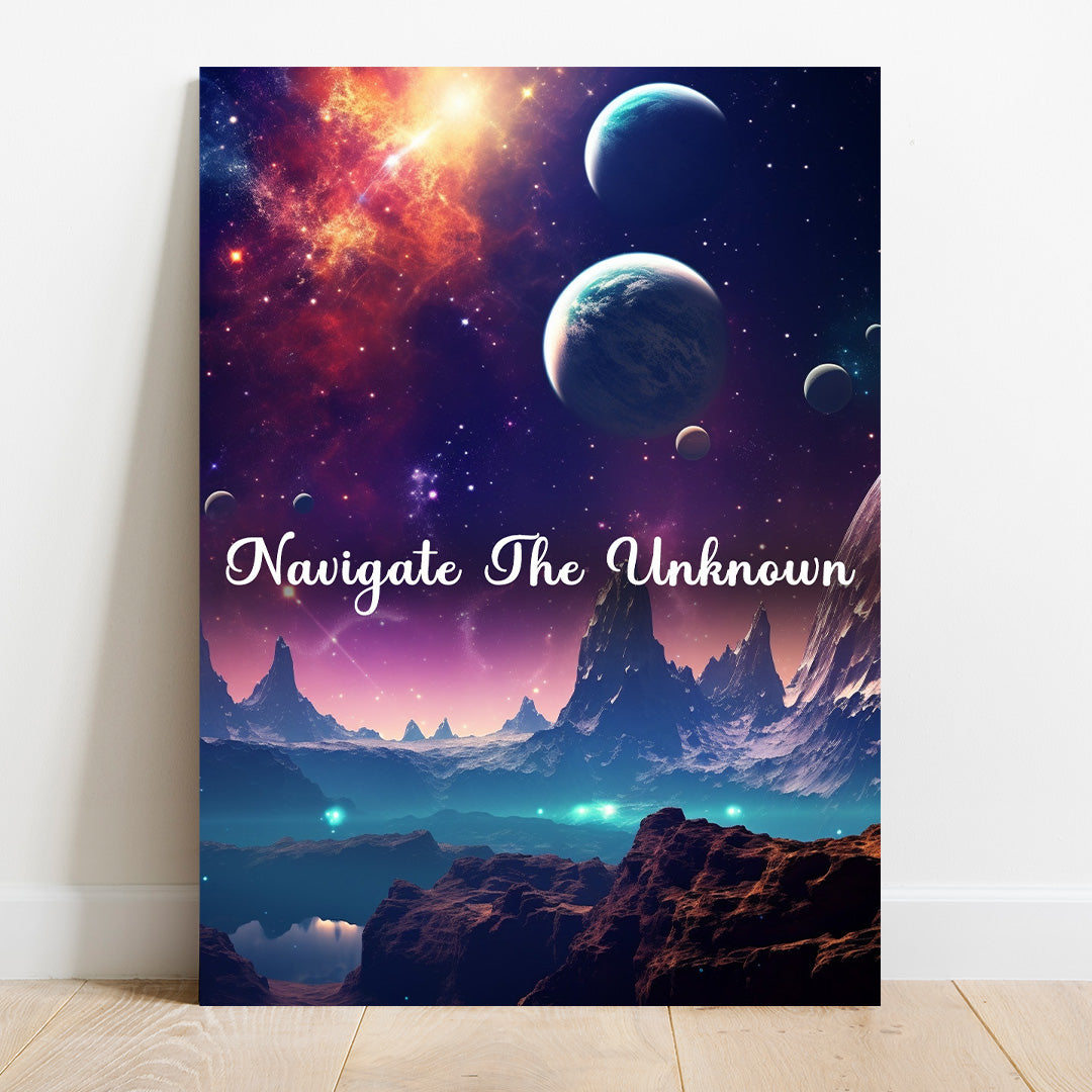 Stellar Panorama: The Cosmic Oasis | Space Canvas Poster