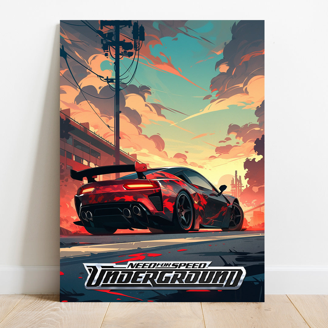 Need For Speed: Urban Sunset Racer | Gaming Canvas Poster