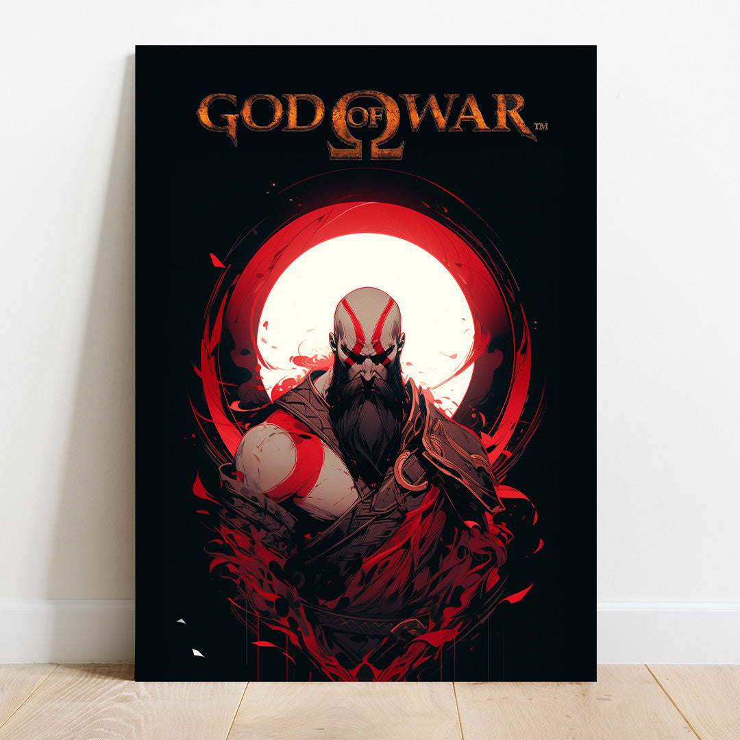 God of War: Kratos' Crimson Fury | Gaming Canvas Poster