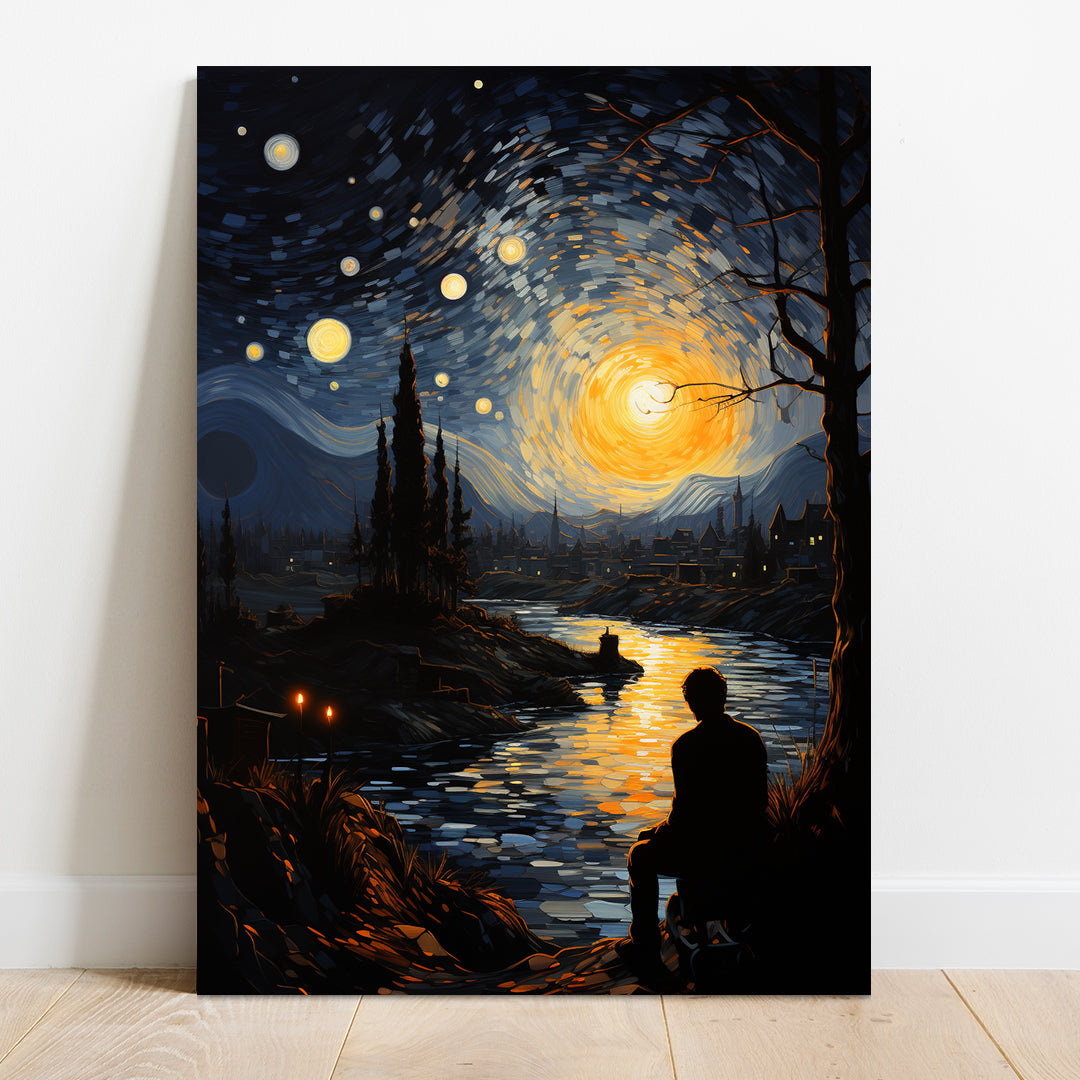 Starry Serenity - Victor Van Gogh Style | Art Canvas Poster