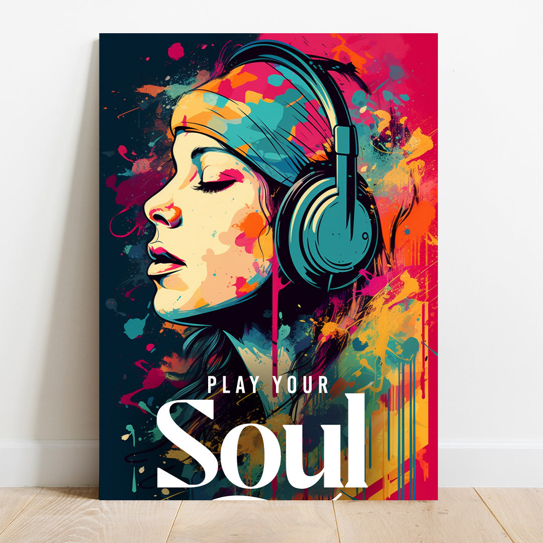 Euphonic Reverie: The Soulful Resonance Music Canvas Poster