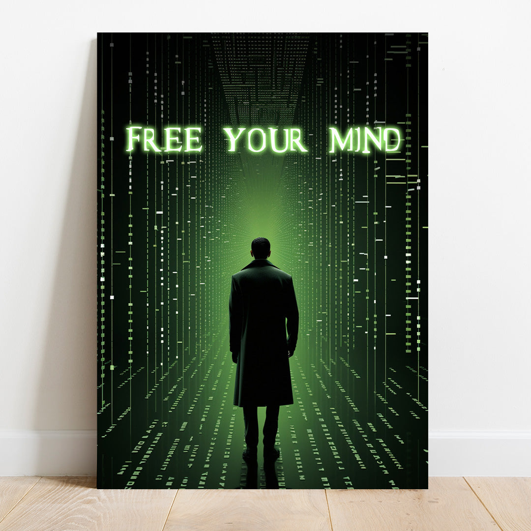 Digital Descent: The Matrix Reality | Movies & Shows Canvas Poster