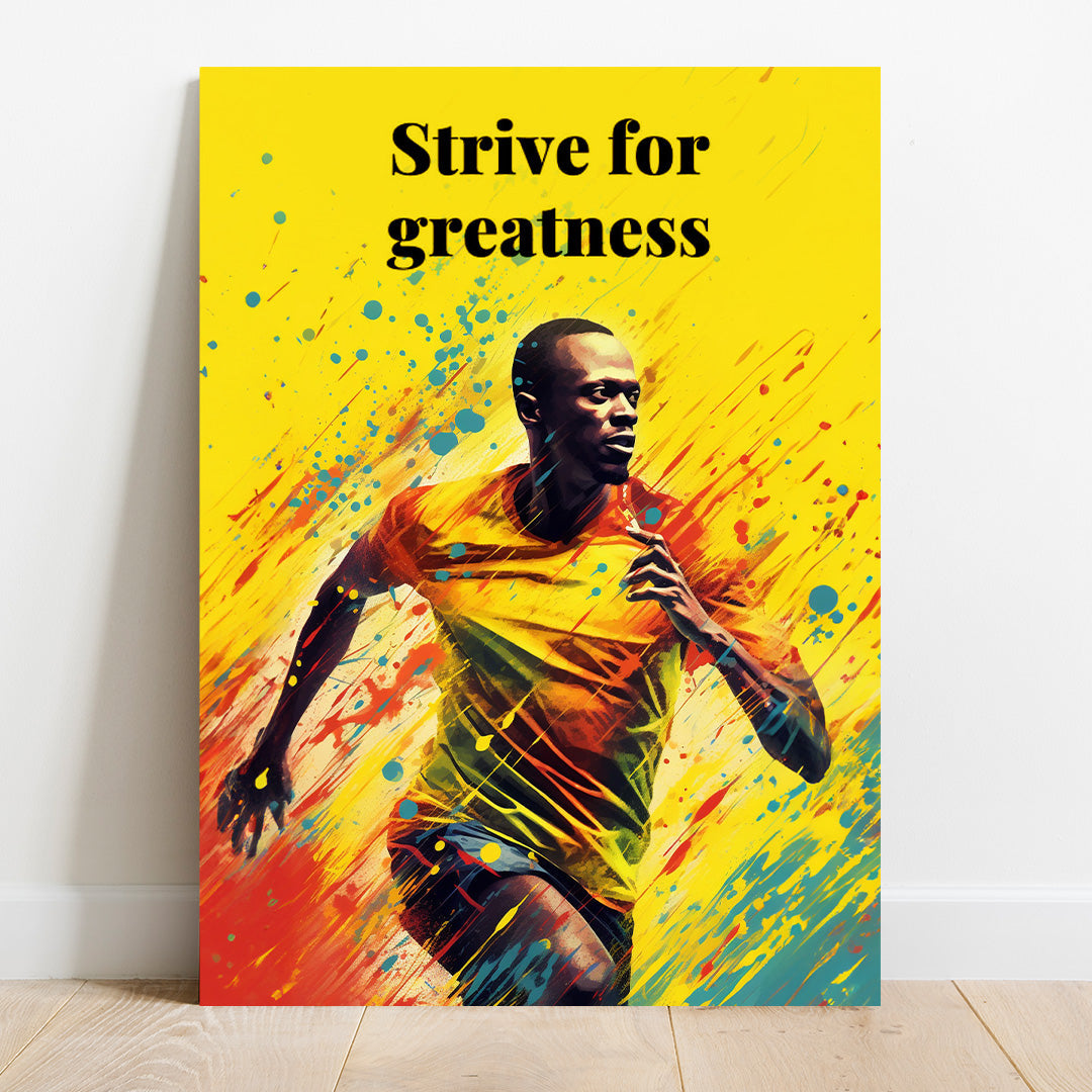 Usain Bolt: Sprint of Brilliance | Athletics Canvas Poster