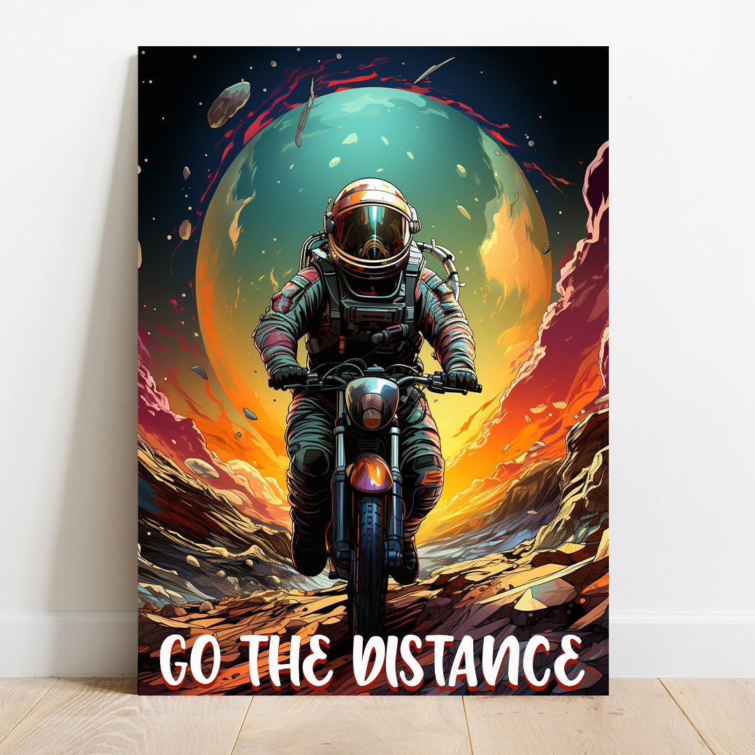 Galactic Rider: Cosmic Frontier | Space Canvas Poster