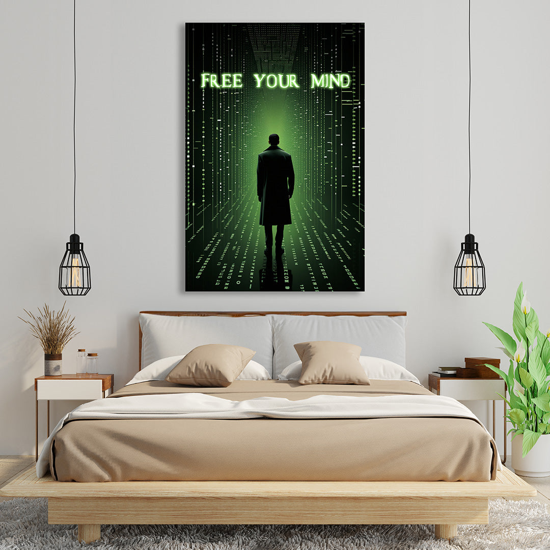 Digital Descent: The Matrix Reality | Movies & Shows Canvas Poster