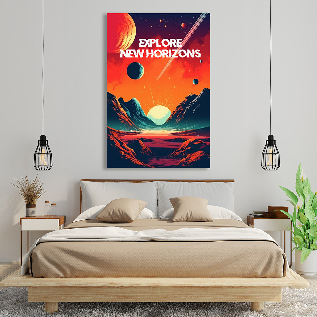 Cosmic Harmony: A Celestial Dawn | Space Canvas Poster