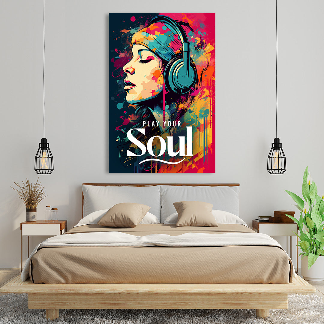 Euphonic Reverie: The Soulful Resonance Music Canvas Poster