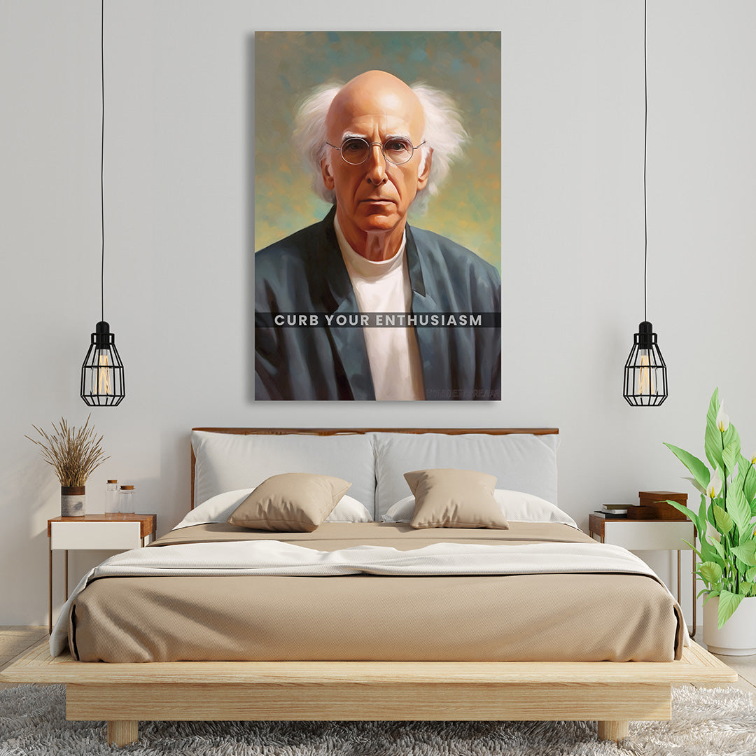 Larry David Portrait | Curb Your Enthusiasm | Movies & Shows Canvas Poster