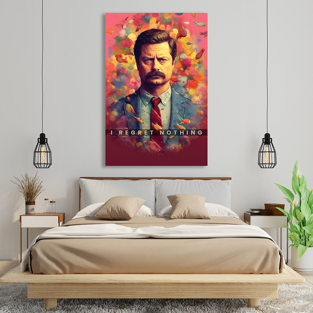 Ron Swanson Ethereal Nature | Parks & Recreation | Movies & Shows Canvas Poster