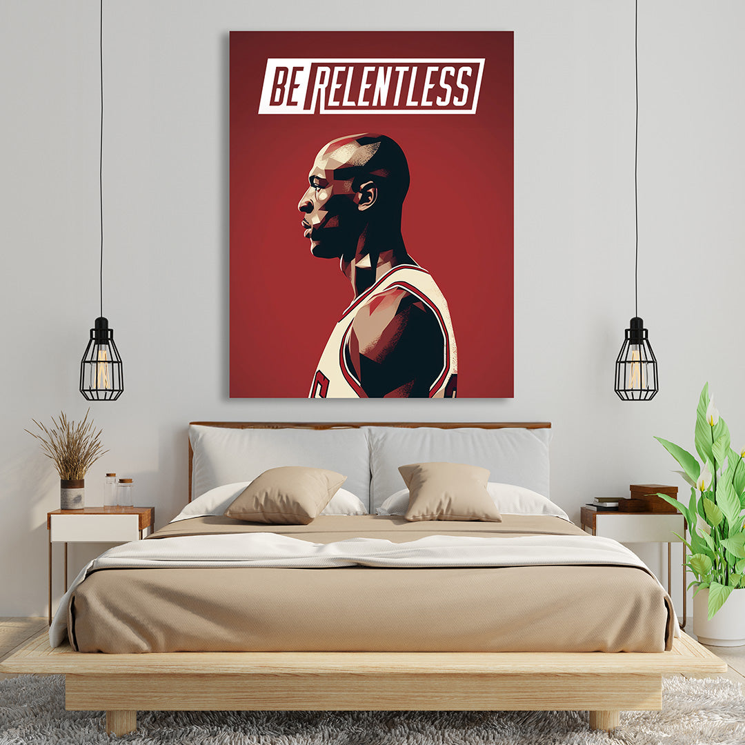 Michael Jordan: Flight in Red | Basketball Canvas Poster