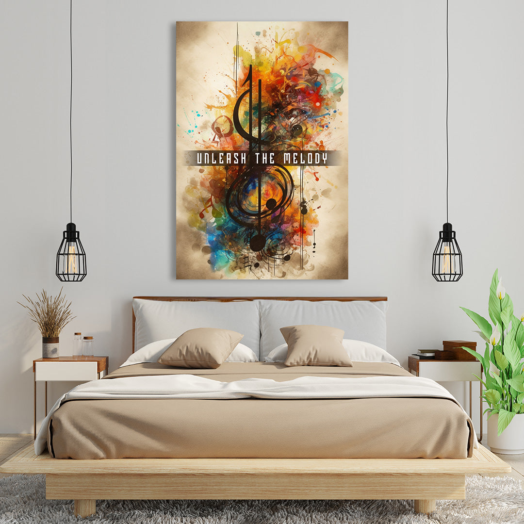 Symphonic Splatter: A Harmonious Fusion | Music Canvas Poster