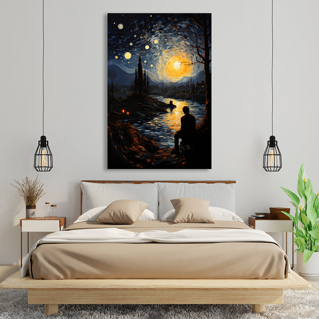 Starry Serenity - Victor Van Gogh Style | Art Canvas Poster