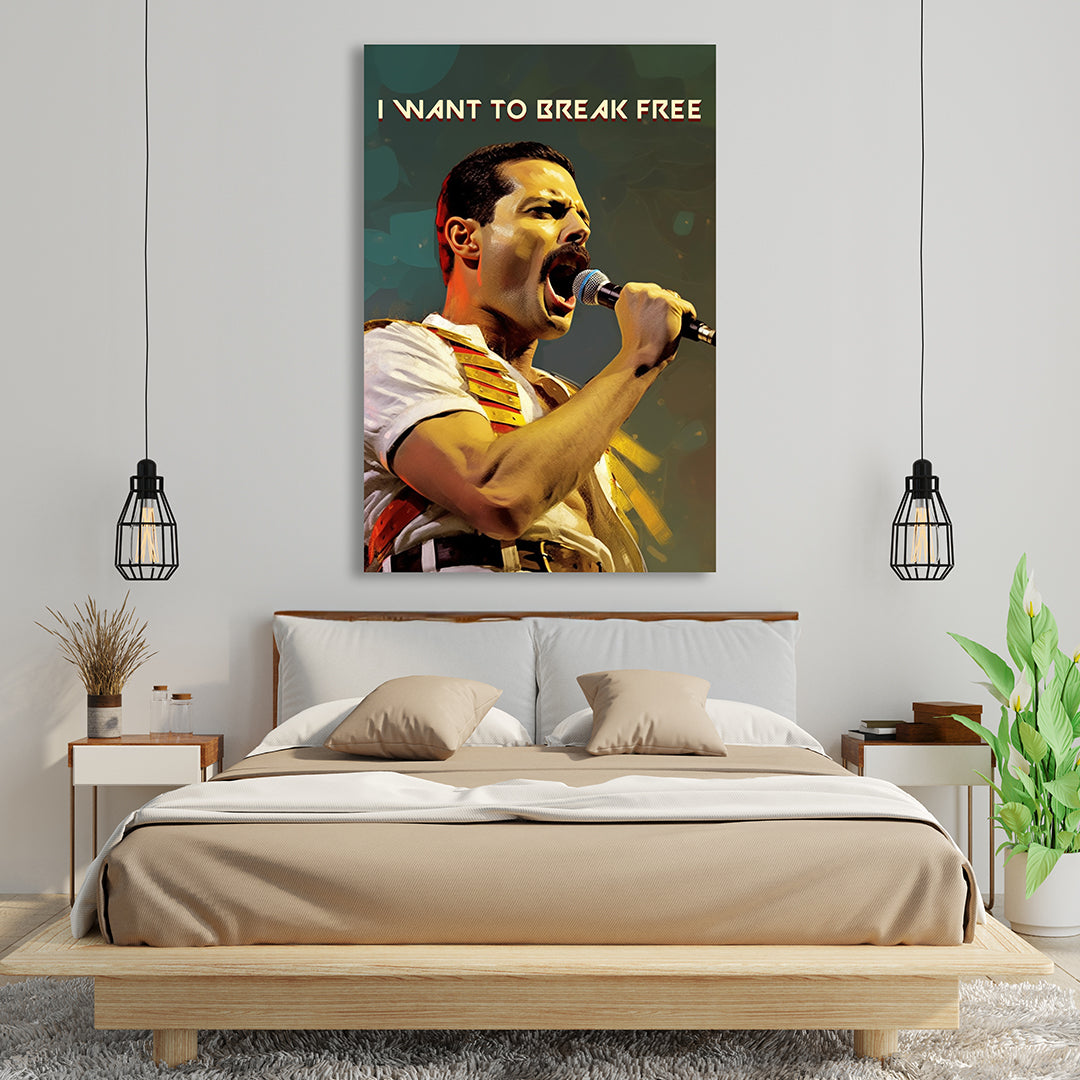 Freddie Mercury: Queen's Golden Voice | Music Canvas Poster