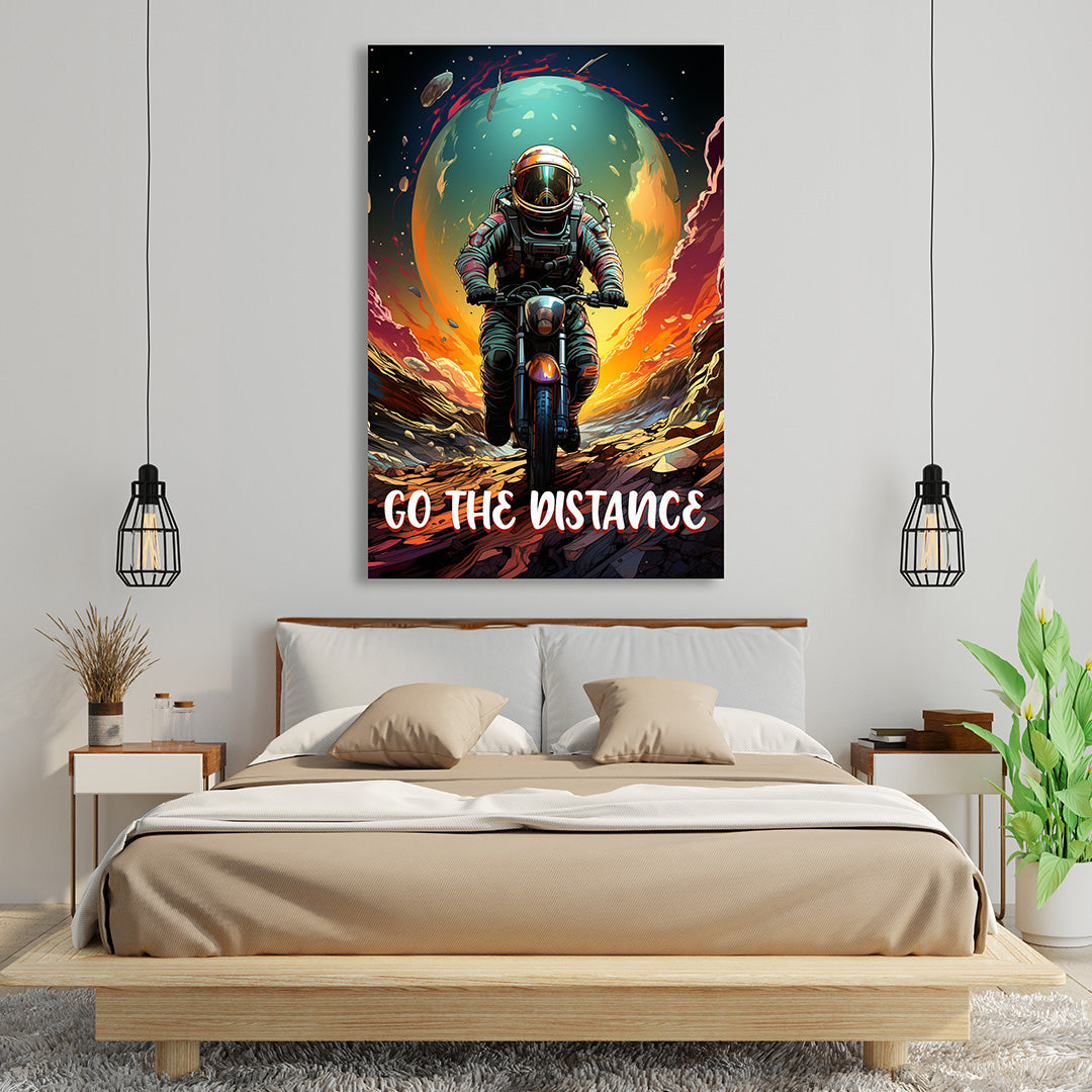 Galactic Rider: Cosmic Frontier | Space Canvas Poster