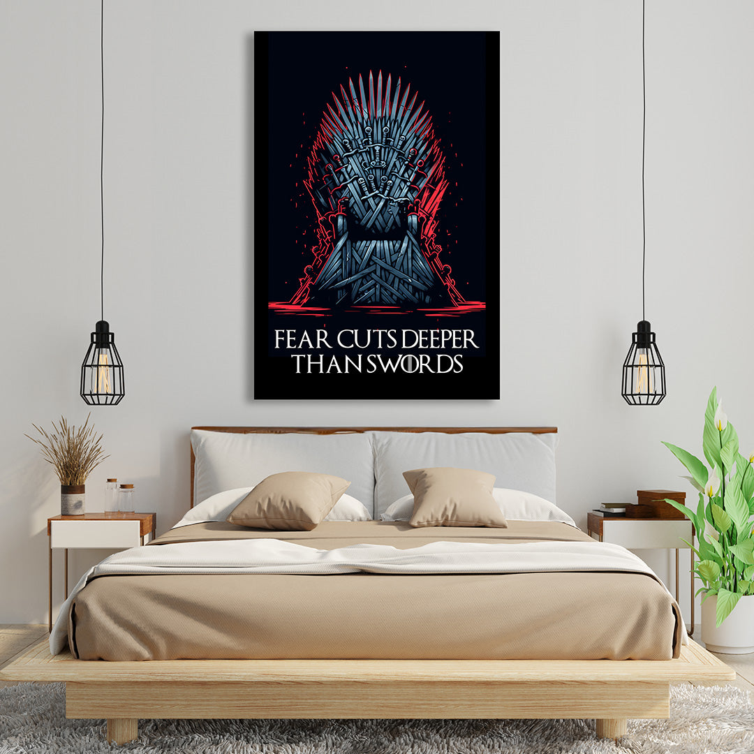 Rise to Power: Iron Throne Luminescent | Game of Thrones | Movies & Shows Canvas Poster