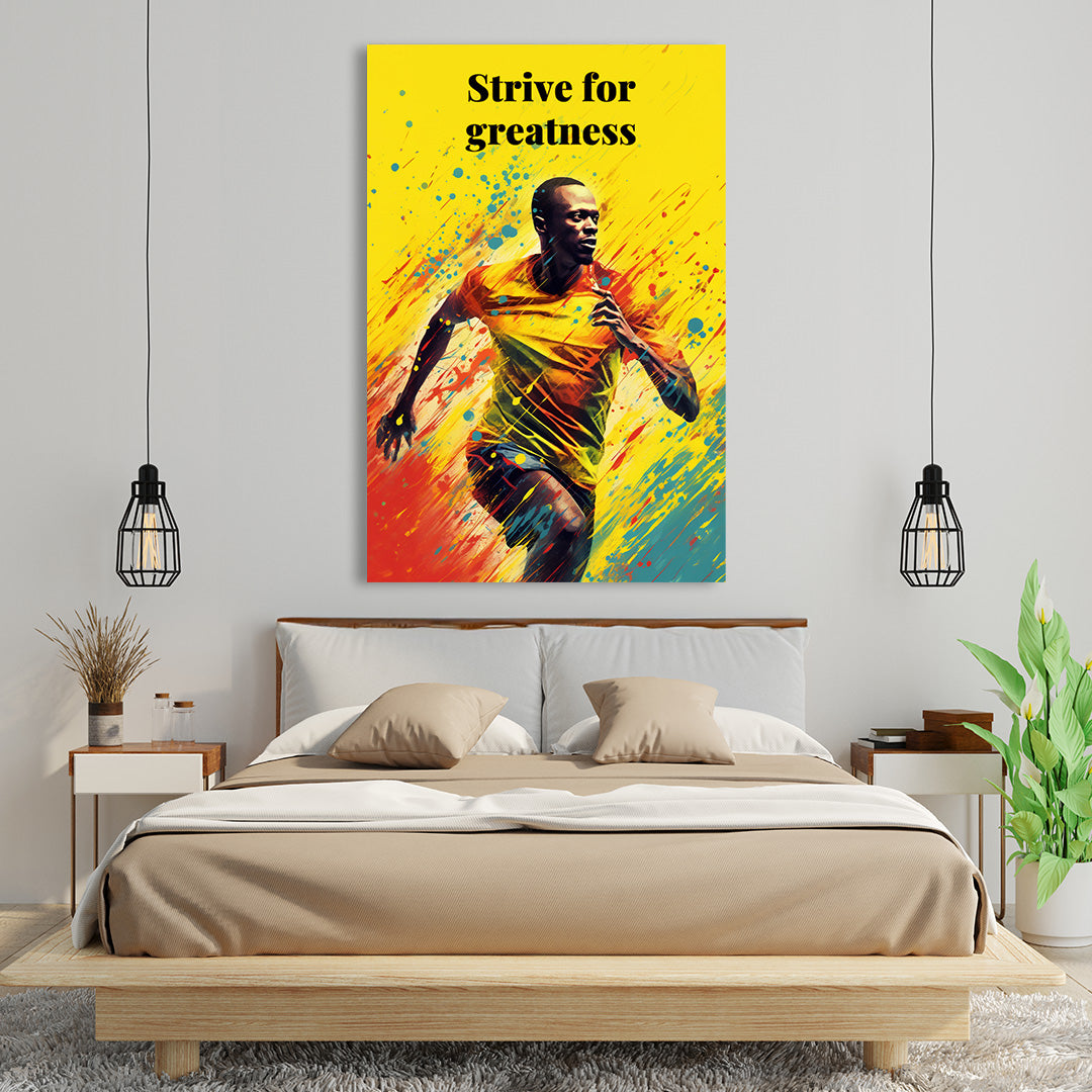 Usain Bolt: Sprint of Brilliance | Athletics Canvas Poster