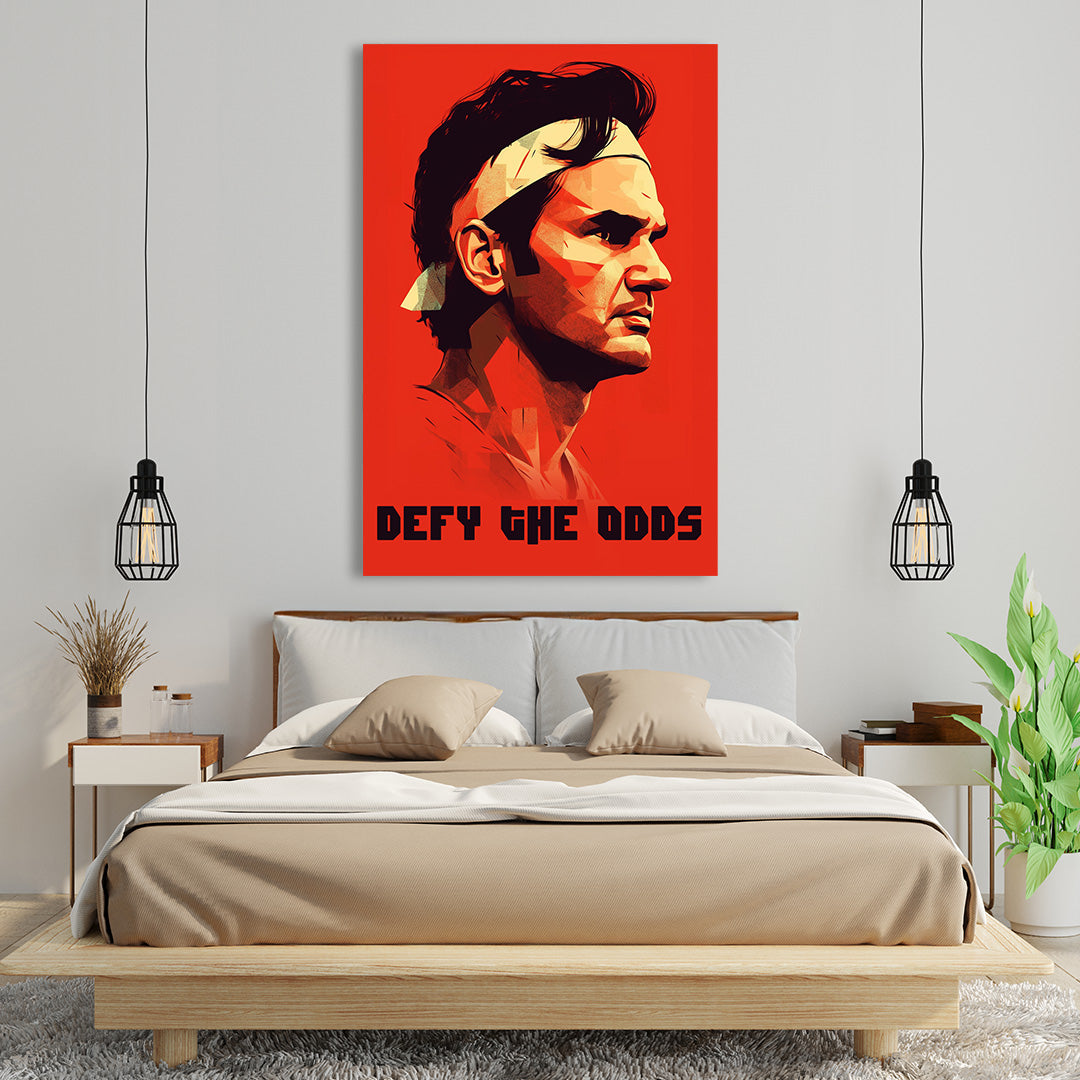 Roger Federer: Gaze of a Champion | Tennis Canvas Poster