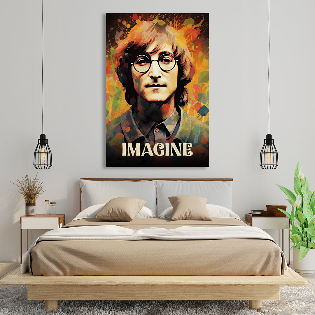 John Lennon: Visionary of Peace | Beatles | Music Canvas Poster