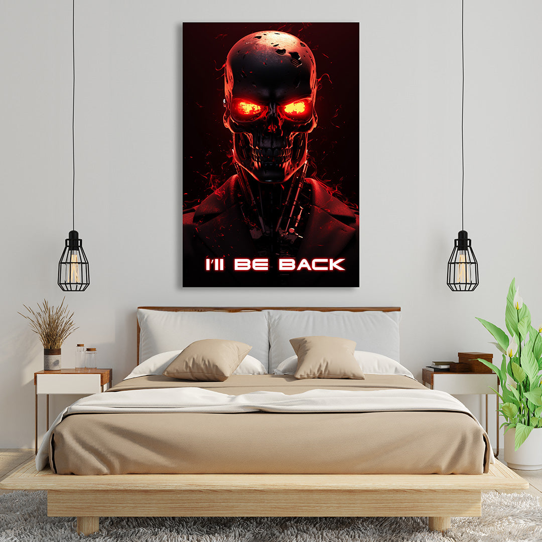 Fiery Gaze: The Terminator Ascendant | Movies & Shows Canvas Poster