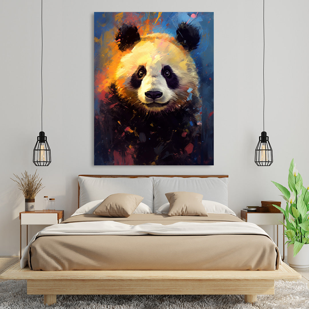 Whimsical Panda Essence | Animal Canvas Poster