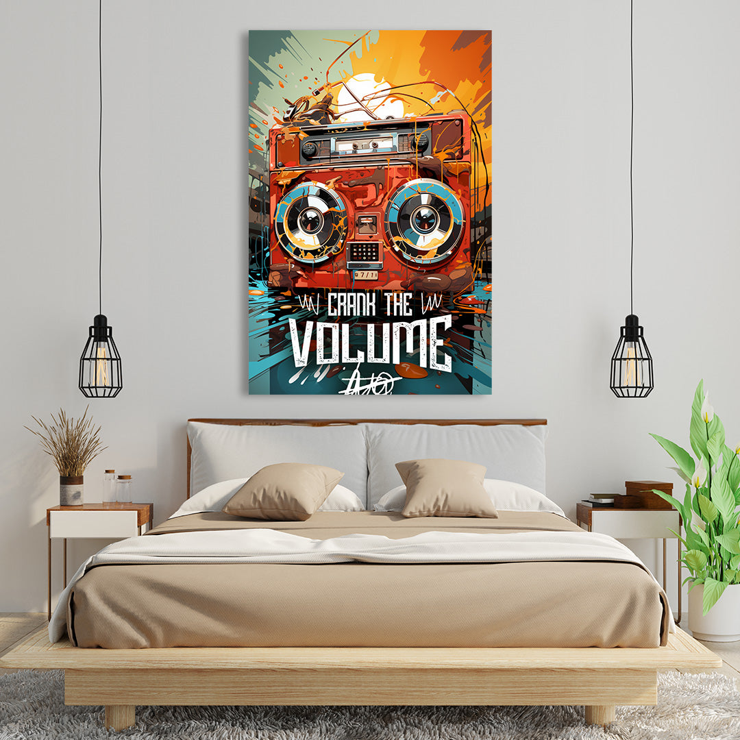 Retro Resonance: Urban Beat Symphony | Music Canvas Poster