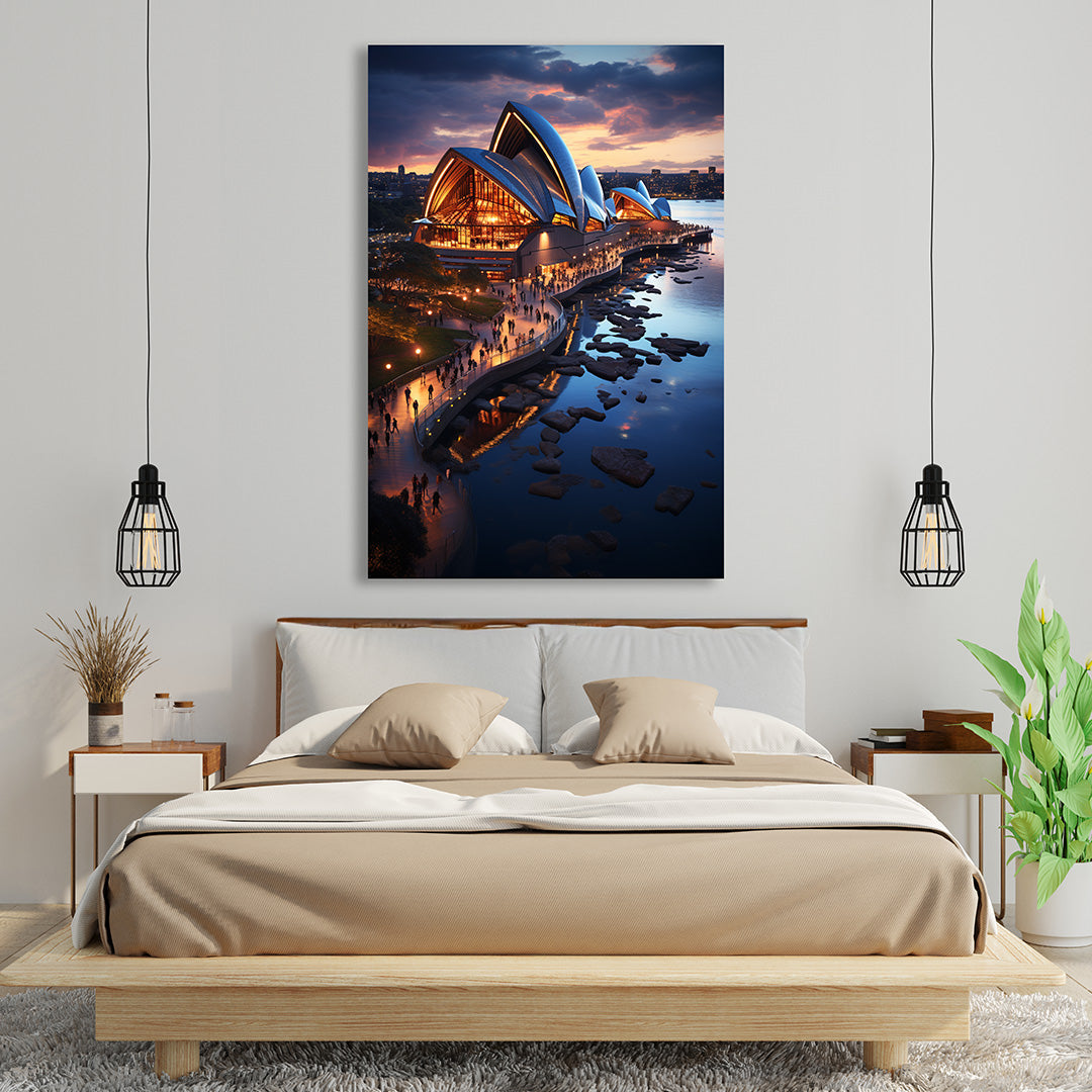 Sydney's Evening Elegance | Travel Canvas Poster