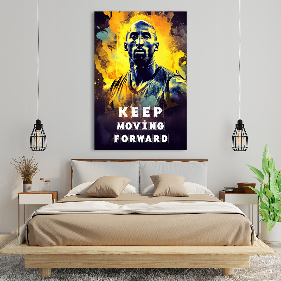 Kobe Bryant: Radiance in Gold | Basketball Canvas Poster