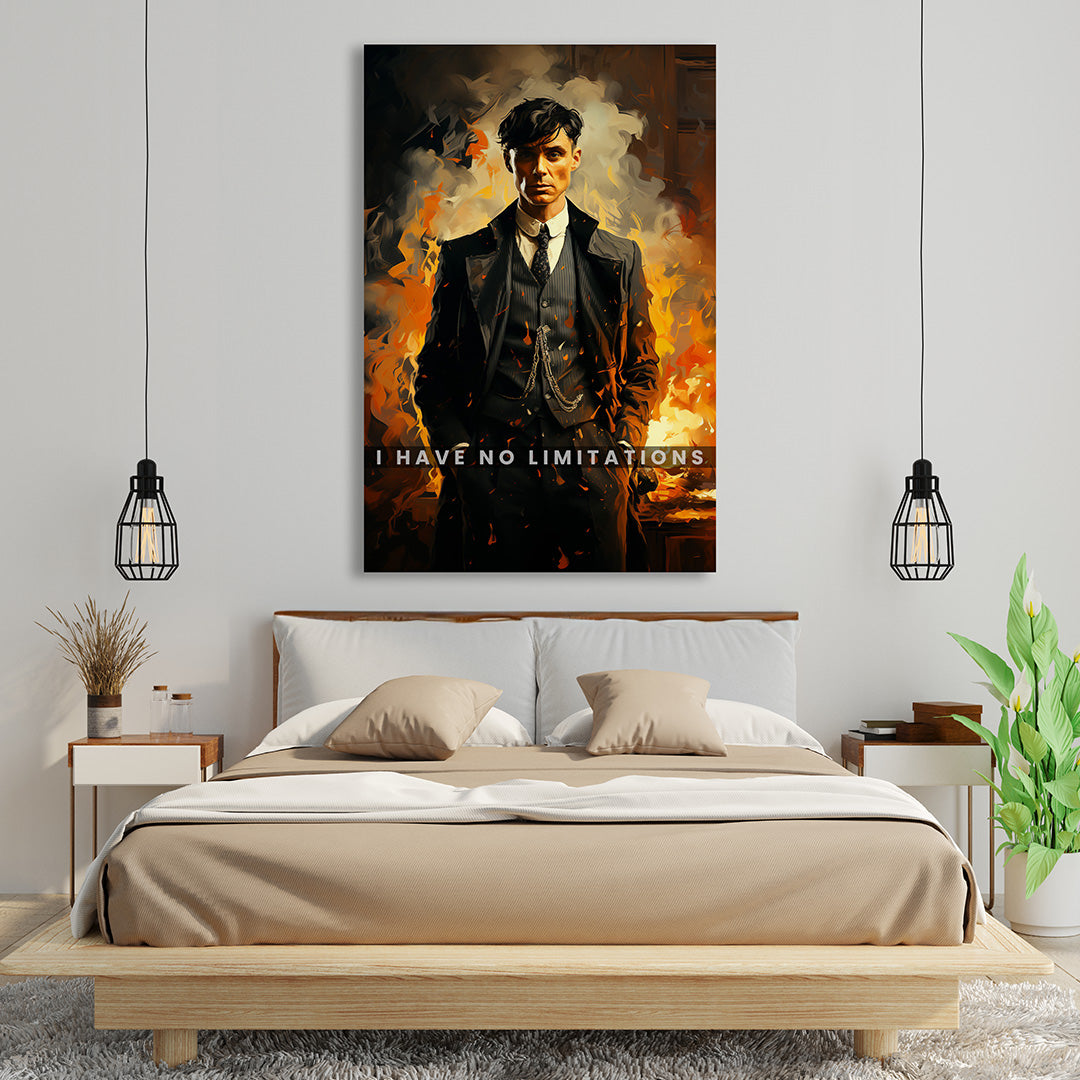 Tommy Shelby: Flames of Birmingham | Peaky Blinder | Movies & Shows Canvas Poster