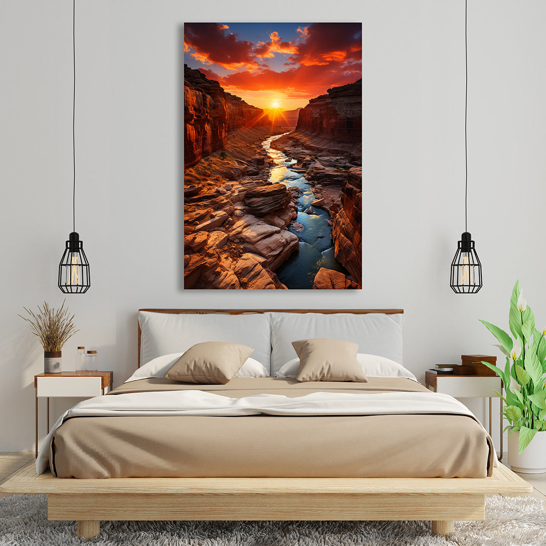 Canyon Glow at Sunset | Travel Canvas Poster