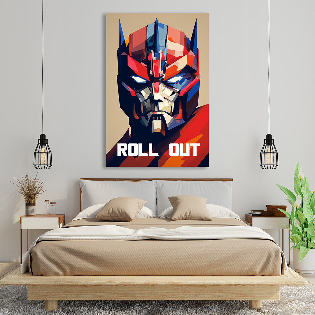 Polygonal Optimus: The Autobot Leader | Transformers | Movies & Shows Canvas Poster