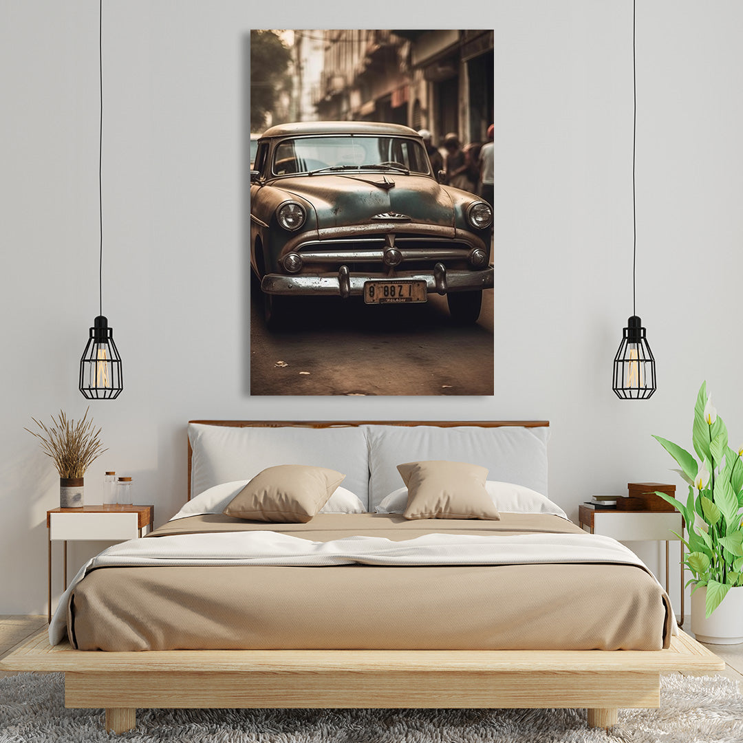 Vintage Streets: Timeless Rides | Vintage Canvas Poster