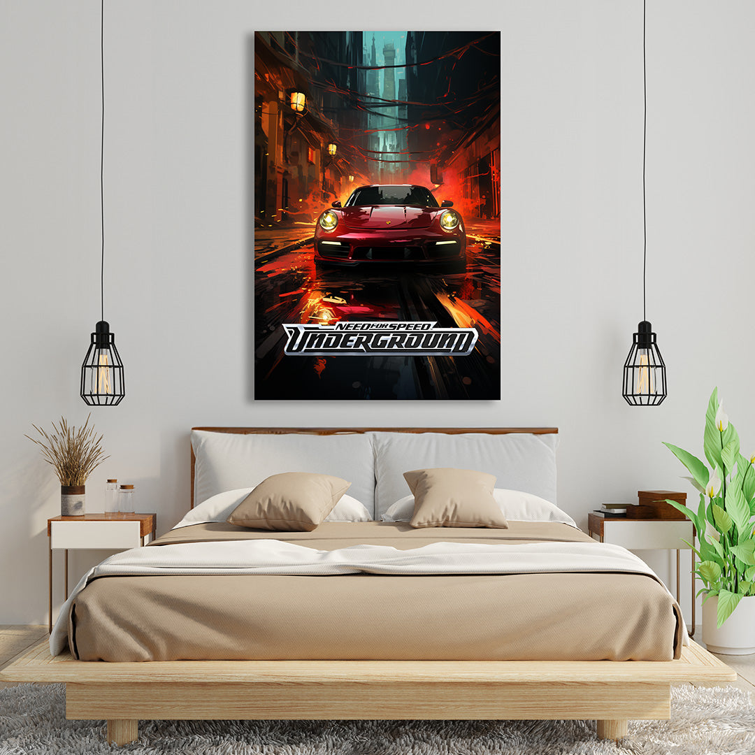 Need For Speed: Neon Nights Pursuit | Gaming Canvas Poster