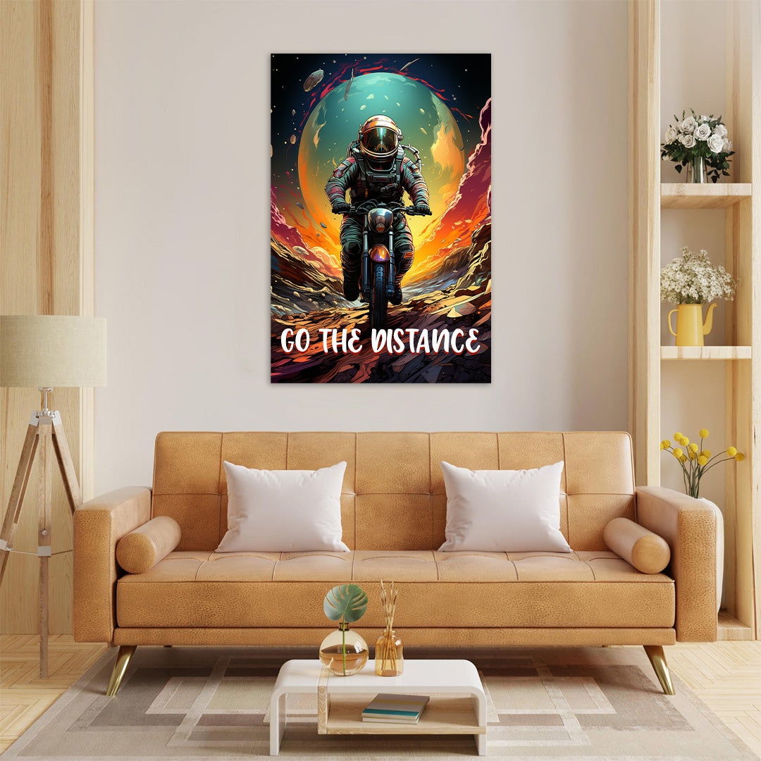 Galactic Rider: Cosmic Frontier | Space Canvas Poster