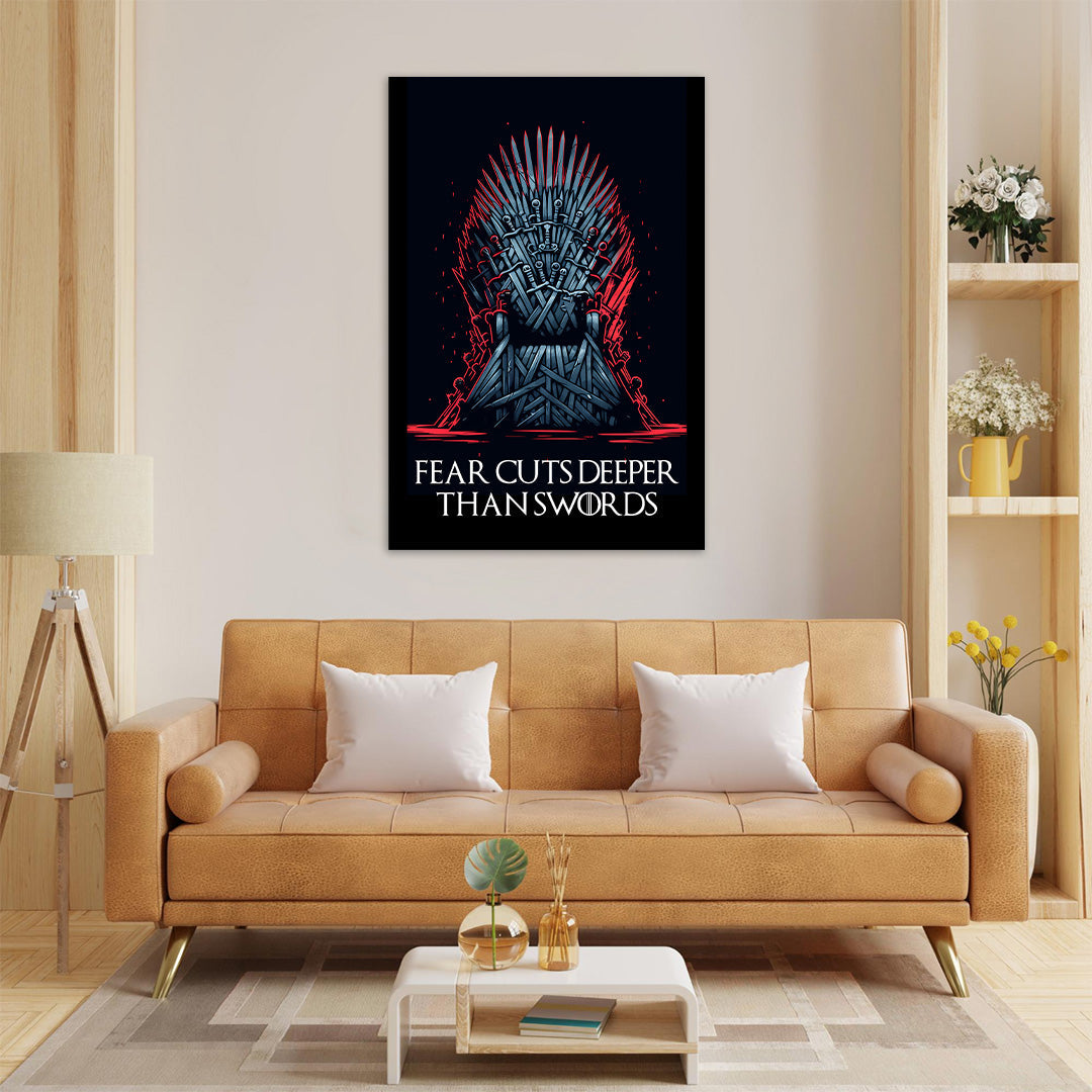 Rise to Power: Iron Throne Luminescent | Game of Thrones | Movies & Shows Canvas Poster