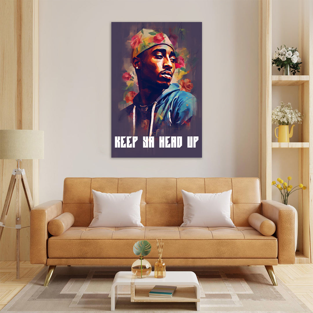 Tupac: Resonance in Roses | Music Canvas Poster