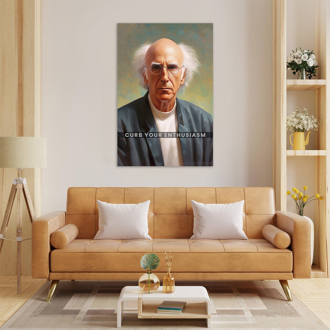 Larry David Portrait | Curb Your Enthusiasm | Movies & Shows Canvas Poster