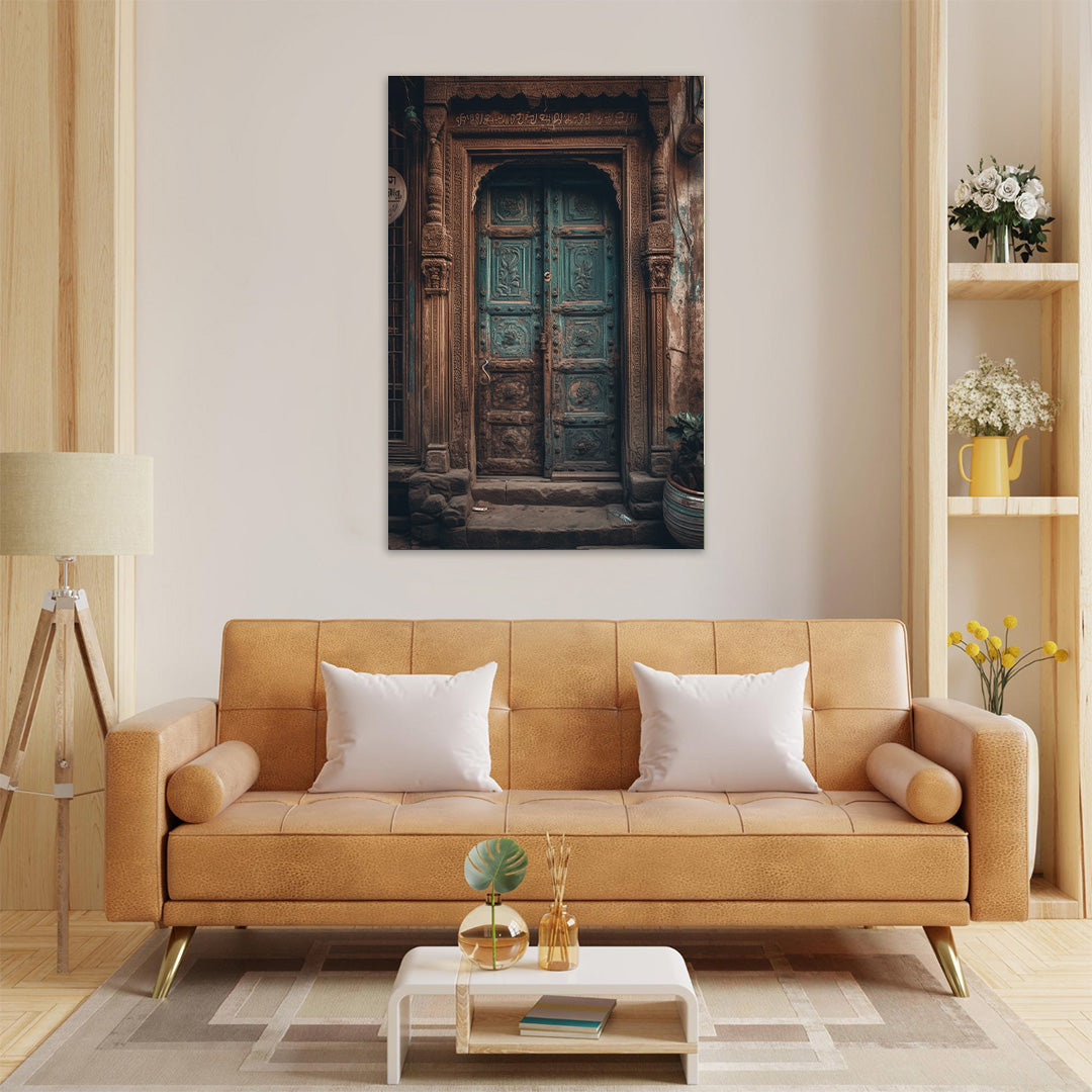 Mystic Passage: The Doorway to Stories Untold | Vintage Canvas Poster