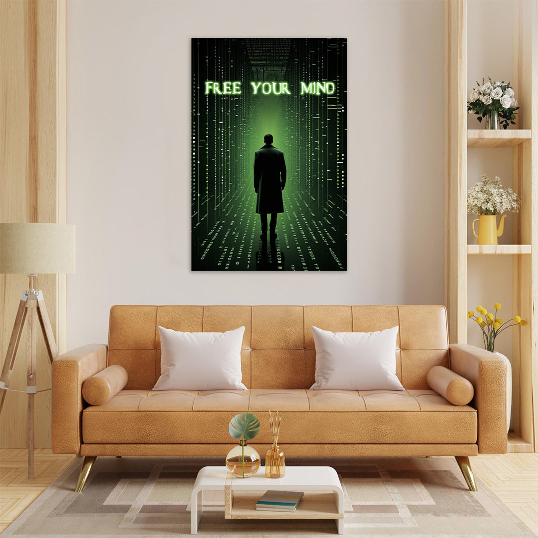 Digital Descent: The Matrix Reality | Movies & Shows Canvas Poster