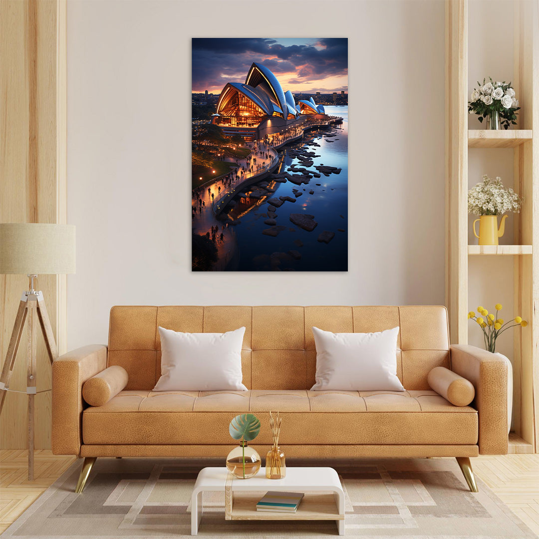 Sydney's Evening Elegance | Travel Canvas Poster