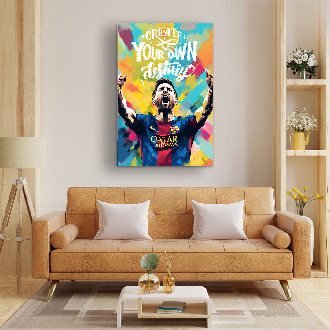 Lionel Messi: Burst of Brilliance | Football Canvas Poster