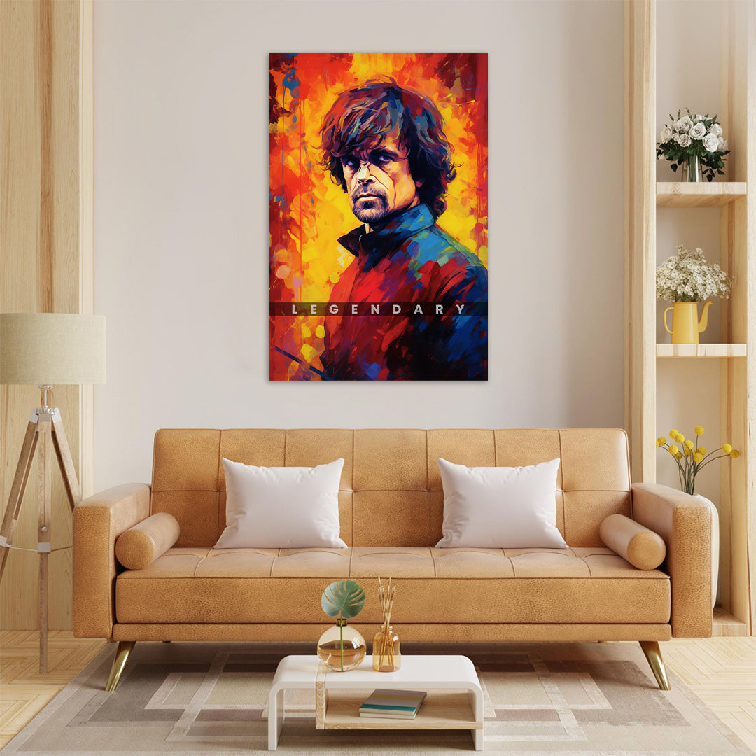 Tyrion Lannister: The Lion's Vibrance | Game of Thrones | Movies & Shows Canvas Poster